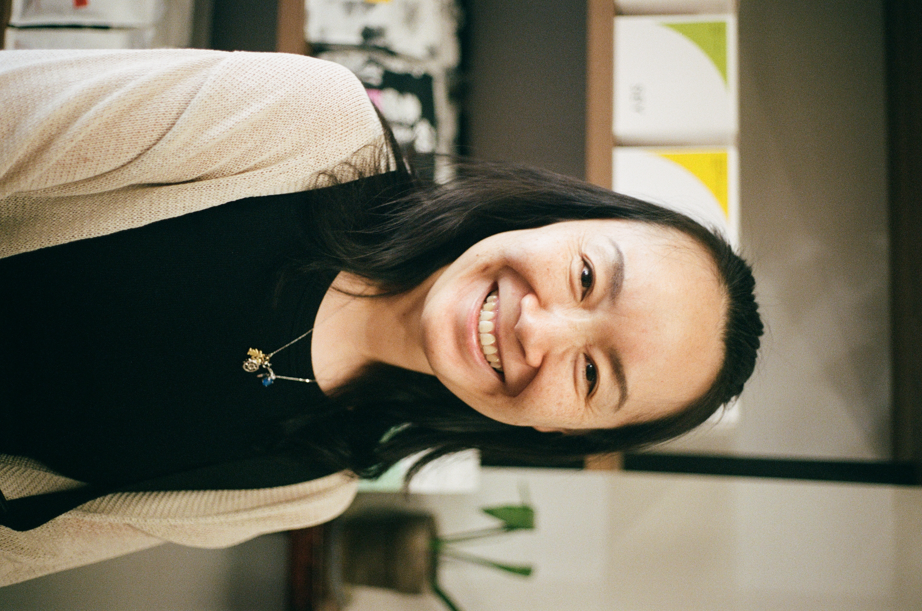 Chizuru, caught off-guard by the photo project.
